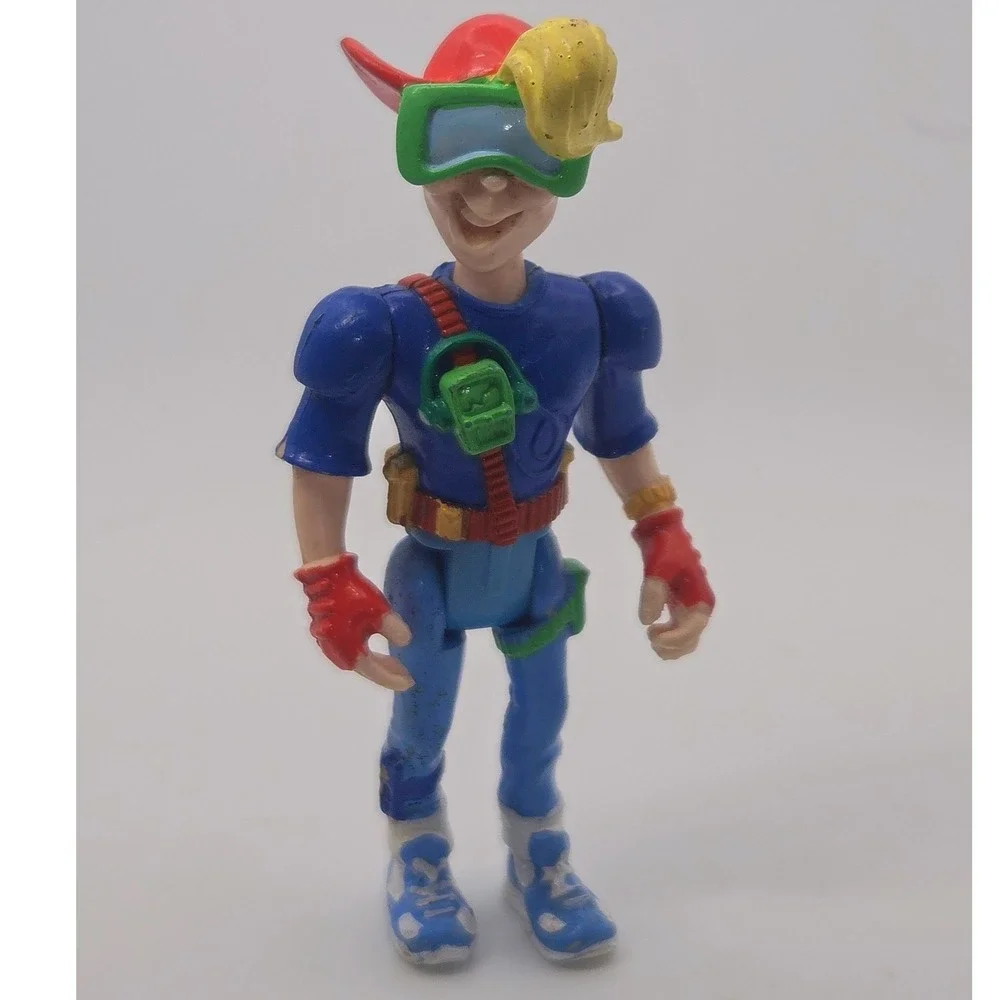 Burger King Action Figure Blue Fair Cond. 1990 Kid Vid Kids Club Toy